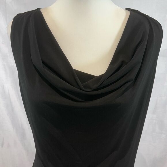 Michael Kors black blue and white color block cowl neck shift dress size medium - Picture 2 of 5